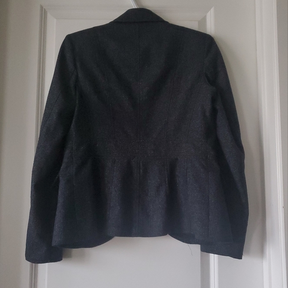 Anne Klein | Navy woven stretch three button blazer - Picture 2 of 7